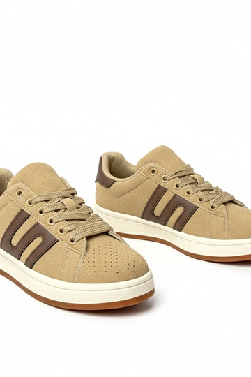 Donker zandkleurige casual sportschoenen Delphine