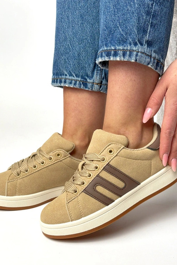 Donker zandkleurige casual sportschoenen Delphine 2