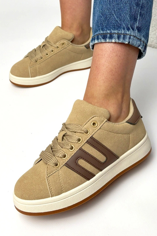 Donker zandkleurige casual...