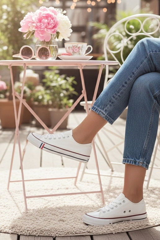 Witte casual sportschoenen Manon