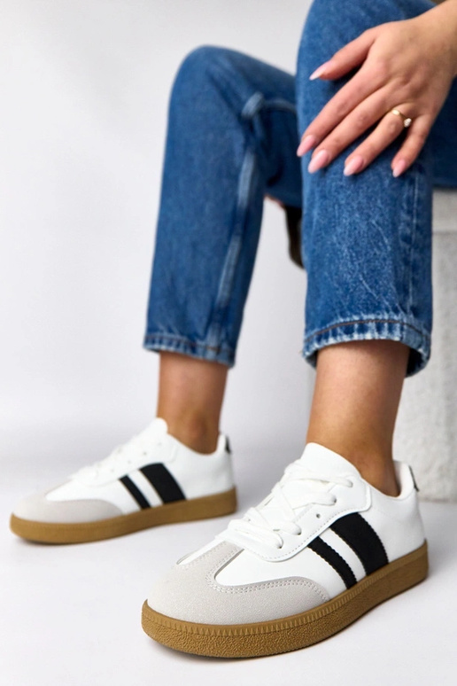 Witte dagelijkse sportschoenen met...