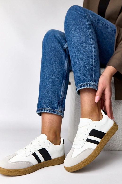 Witte dagelijkse sportschoenen met...