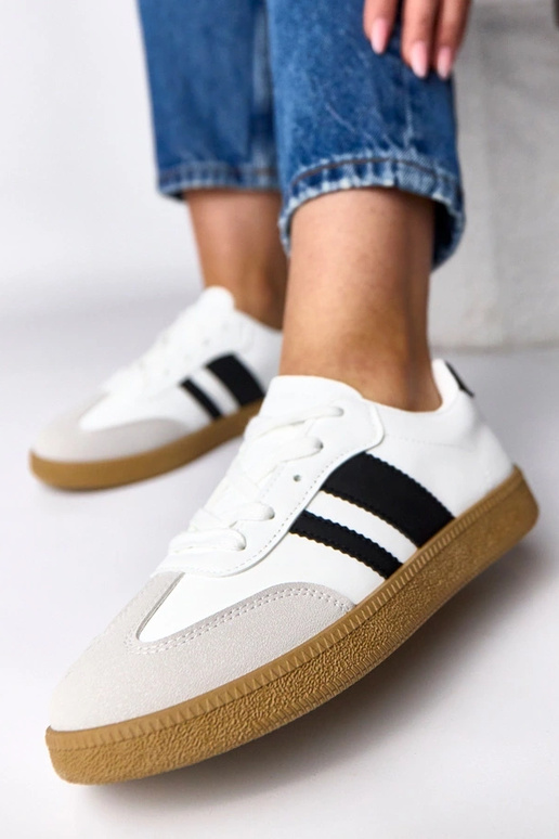 Witte dagelijkse sportschoenen met...