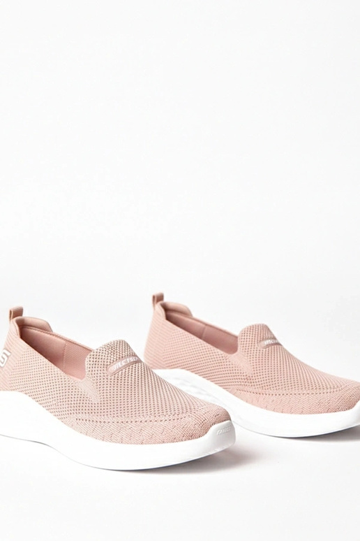 Roze instap sneakers van stof Zoe