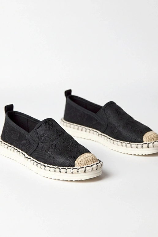 Zwarte espadrilles versierd met...