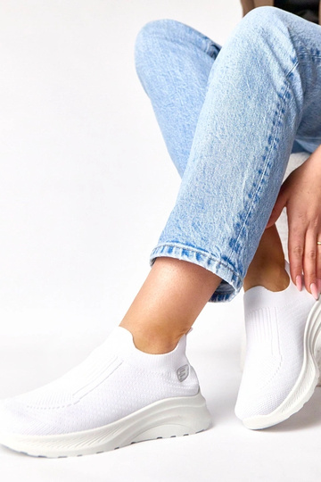 Witte textiele instap sneakers Gaia 2