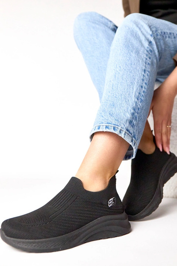 Zwarte textiele instap sneakers Gaia 2