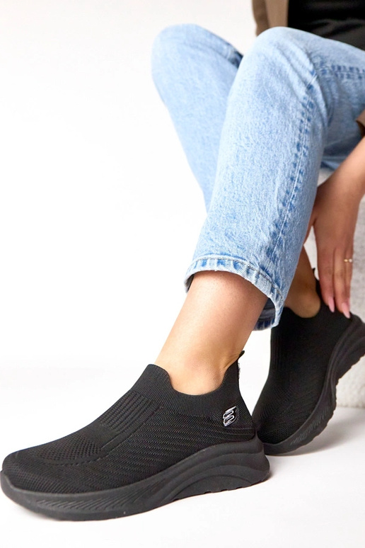 Zwarte textiele instap sneakers Gaia