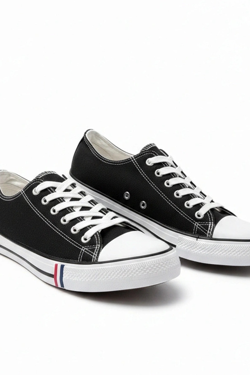 Zwarte heren klassieke sneakers Victor