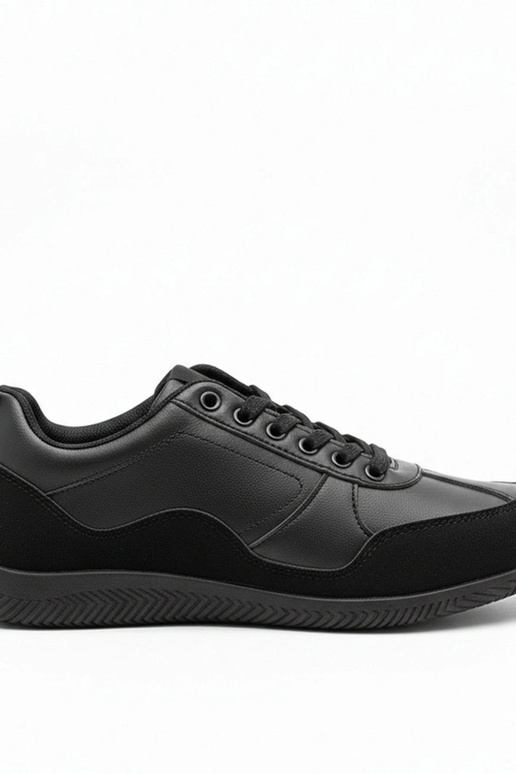 Zwarte heren sneakers Leon