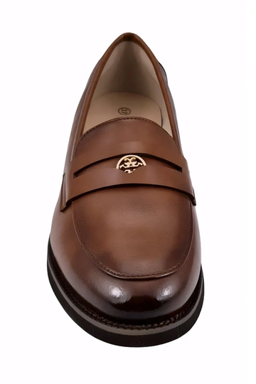 Rode leren loafers met...