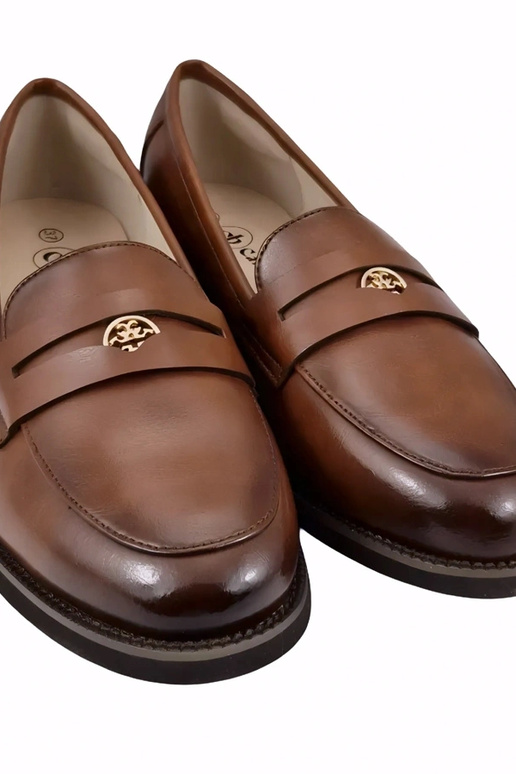 Rode leren loafers met decoratie Cambell