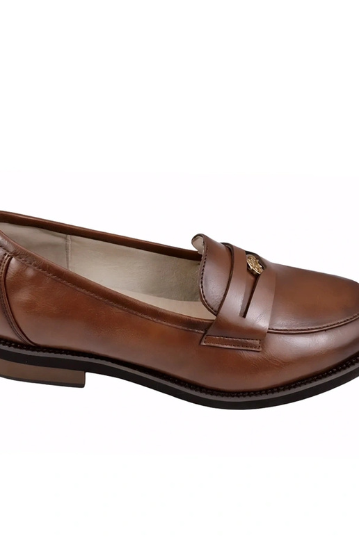 Rode leren loafers met decoratie Cambell