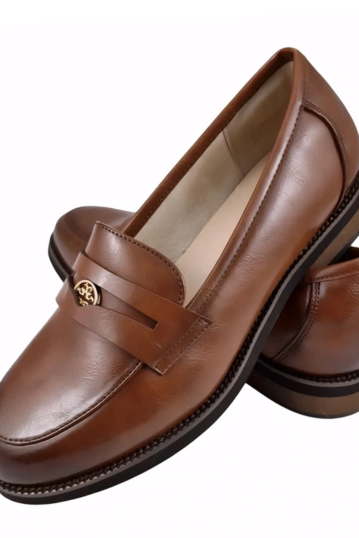 Rode leren loafers met decoratie Cambell