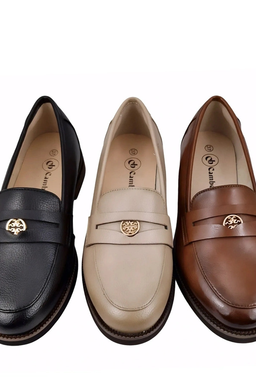Rode leren loafers met decoratie Cambell
