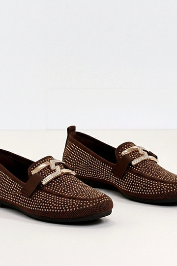 Chocoladekleurige mocassins...