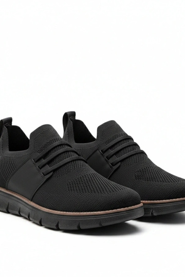 Zwarte herensneakers zonder veters Ethan 2