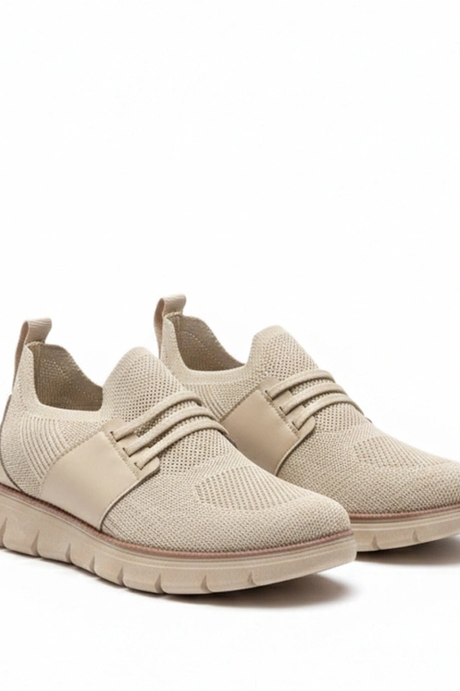 Beige herensneakers zonder veters Ethan