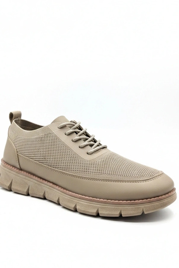Beige herensneakers Mateo