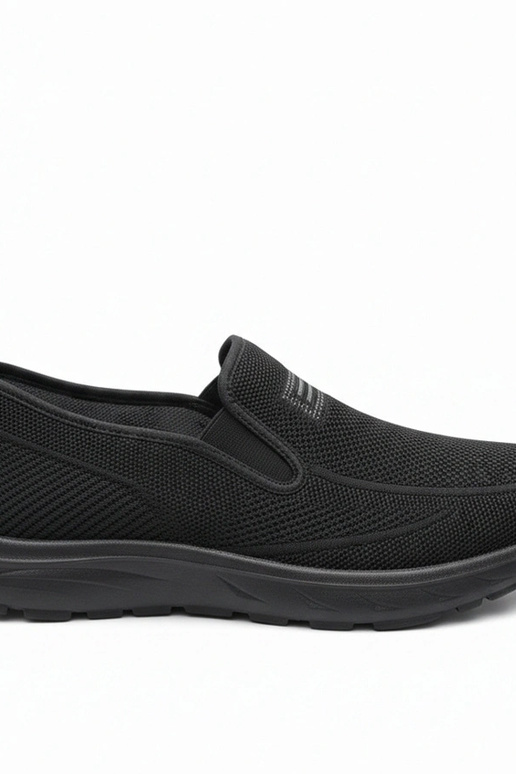 Zwarte herensneakers zonder veters...