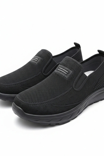 Zwarte herensneakers zonder veters Sebastian 2
