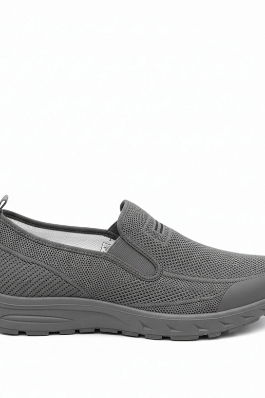 Grijze herensneakers zonder veters...