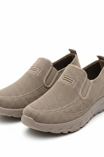 Bruine herensneakers zonder...