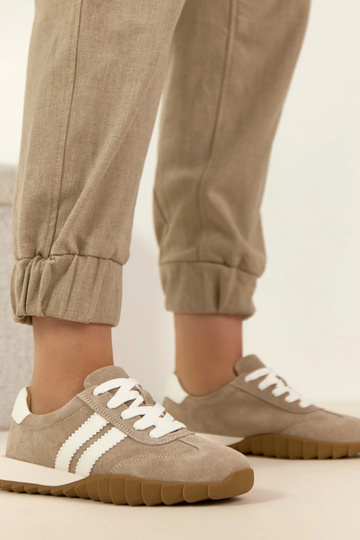 Beige leren sneakers Filippo