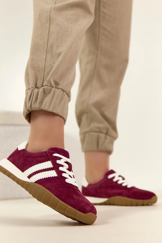 Bordeaux leren sneakers Filippo