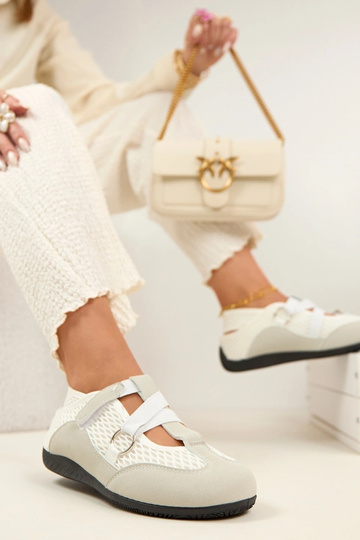 Grijze sportieve ballerina's Vesper
