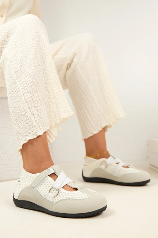 Grijze sportieve ballerina's Vesper