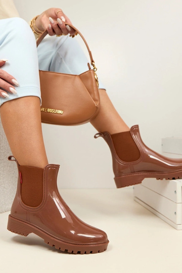 Bruine rubberen laarzen Alba