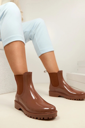 Bruine rubberen laarzen Alba 2