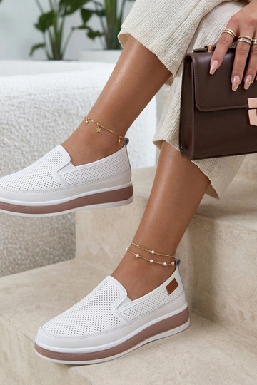 Witte leren halfhoge...