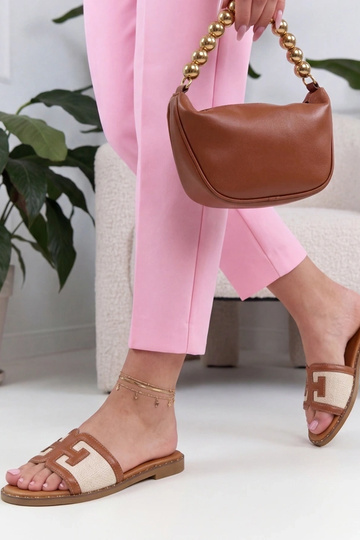 Bruine elegante pantoffels Gia 2