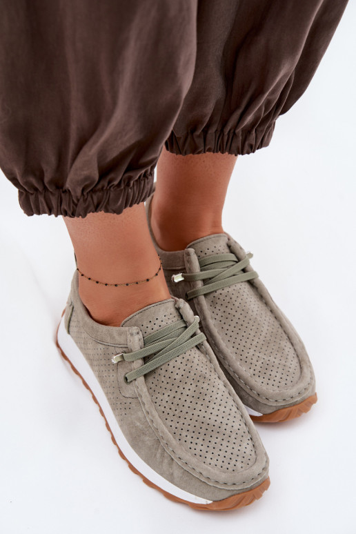 schoenen DamesOpturalnego van suèdeu groene kleur Amela