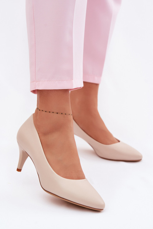 Schoenen van ecoleer Sergio Leone 1379 ivoor