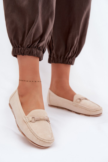Mocassins Dames plat beige Olisa 2