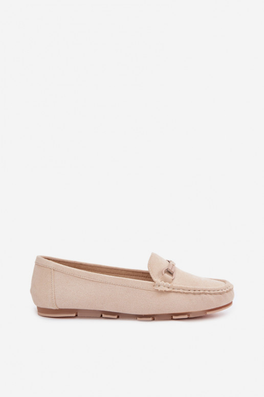 Mocassins Dames plat beige Olisa