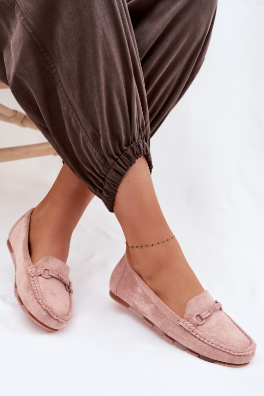 Mocassins Dames plat roze Olisa