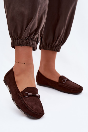 Dames mocassins in chocoladekleur Olisa 2