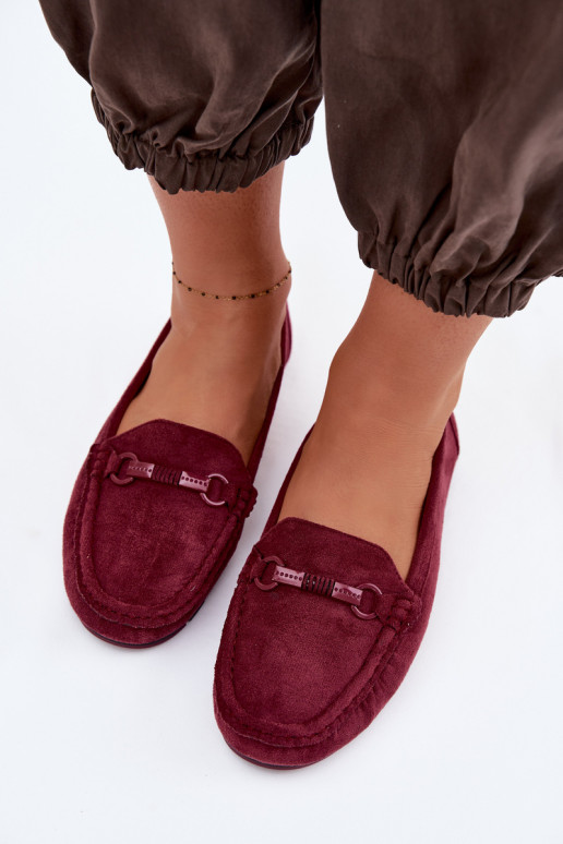 Mocassins Dames plat bordeaux Olisa