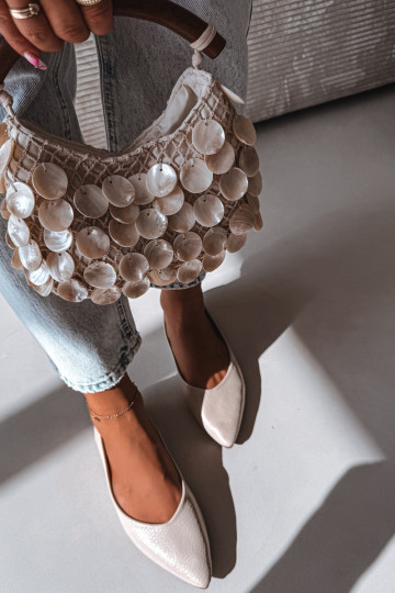 Ballerinas van ecoleer beige Nelisa