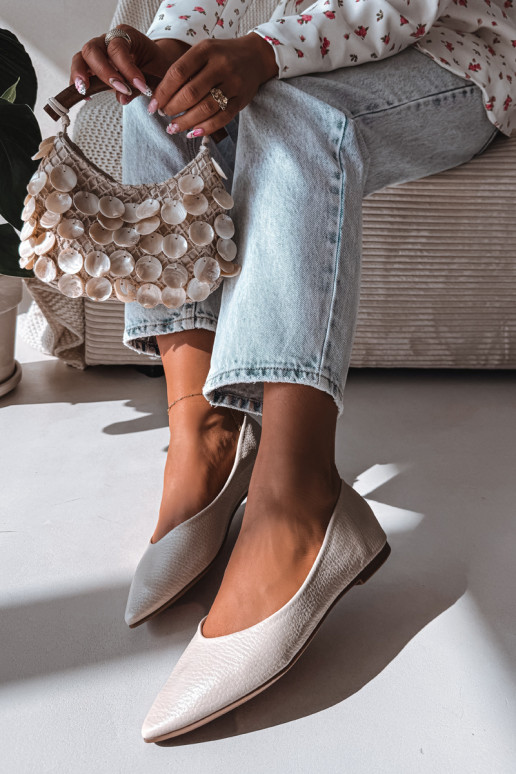 Ballerinas van ecoleer beige Nelisa