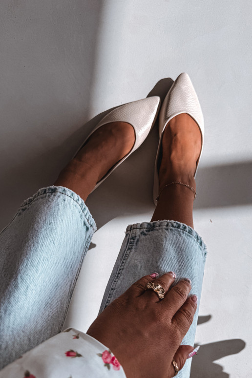 Ballerinas van ecoleer beige Nelisa