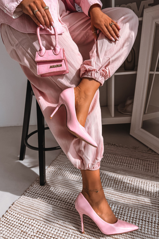 Klassieke gelakte stilettosImitacji Skóry roze Odira