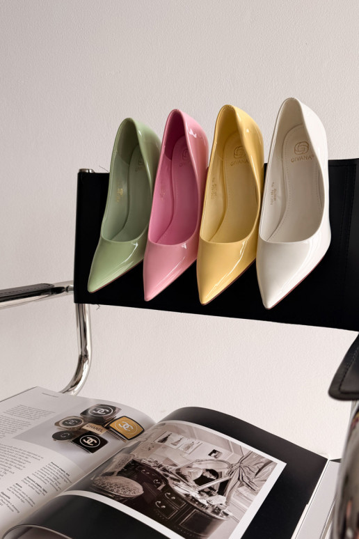 Klassieke gelakte stilettosImitacji Skóry roze Odira