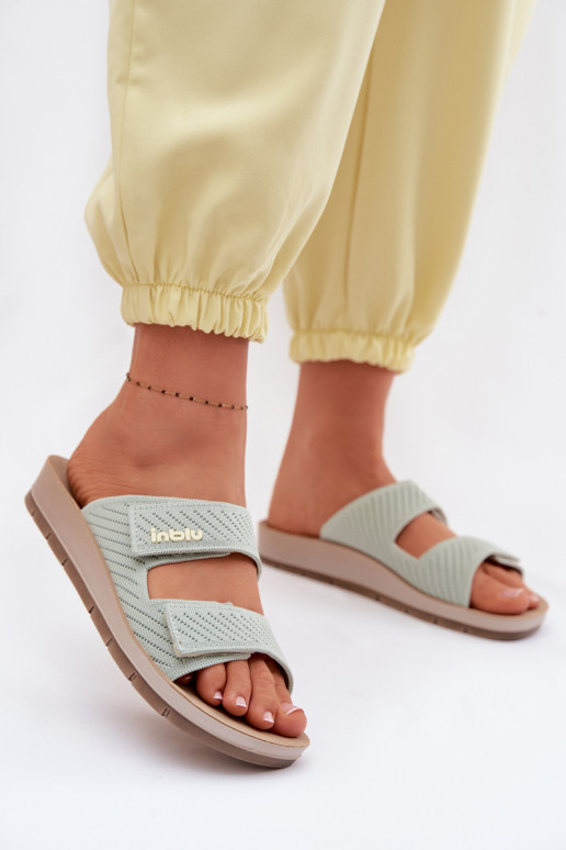 Damespantoffels INBLU AG000015 groene kleur