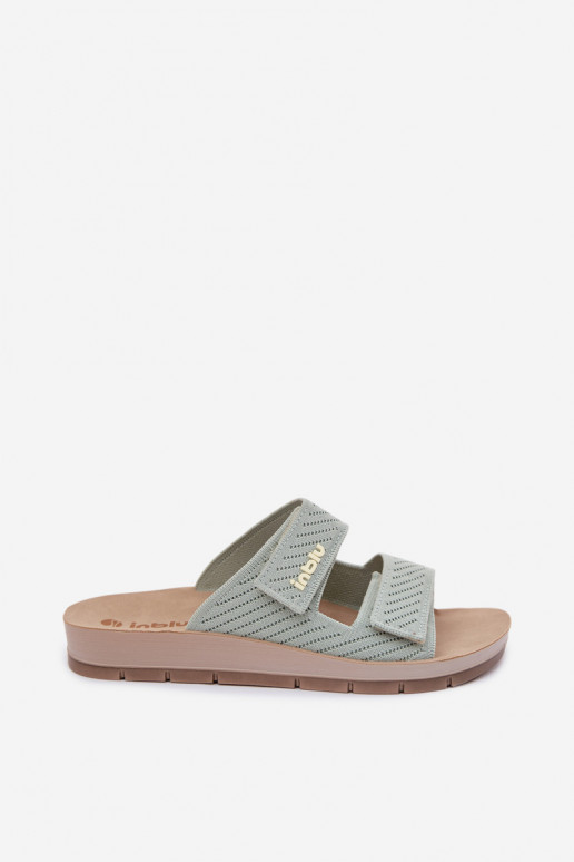 Damespantoffels INBLU AG000015 groene kleur