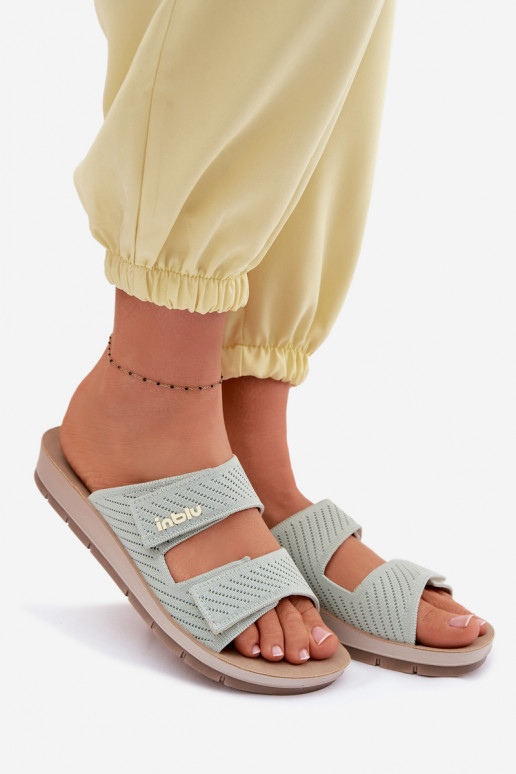 Damespantoffels INBLU AG000015 groene kleur